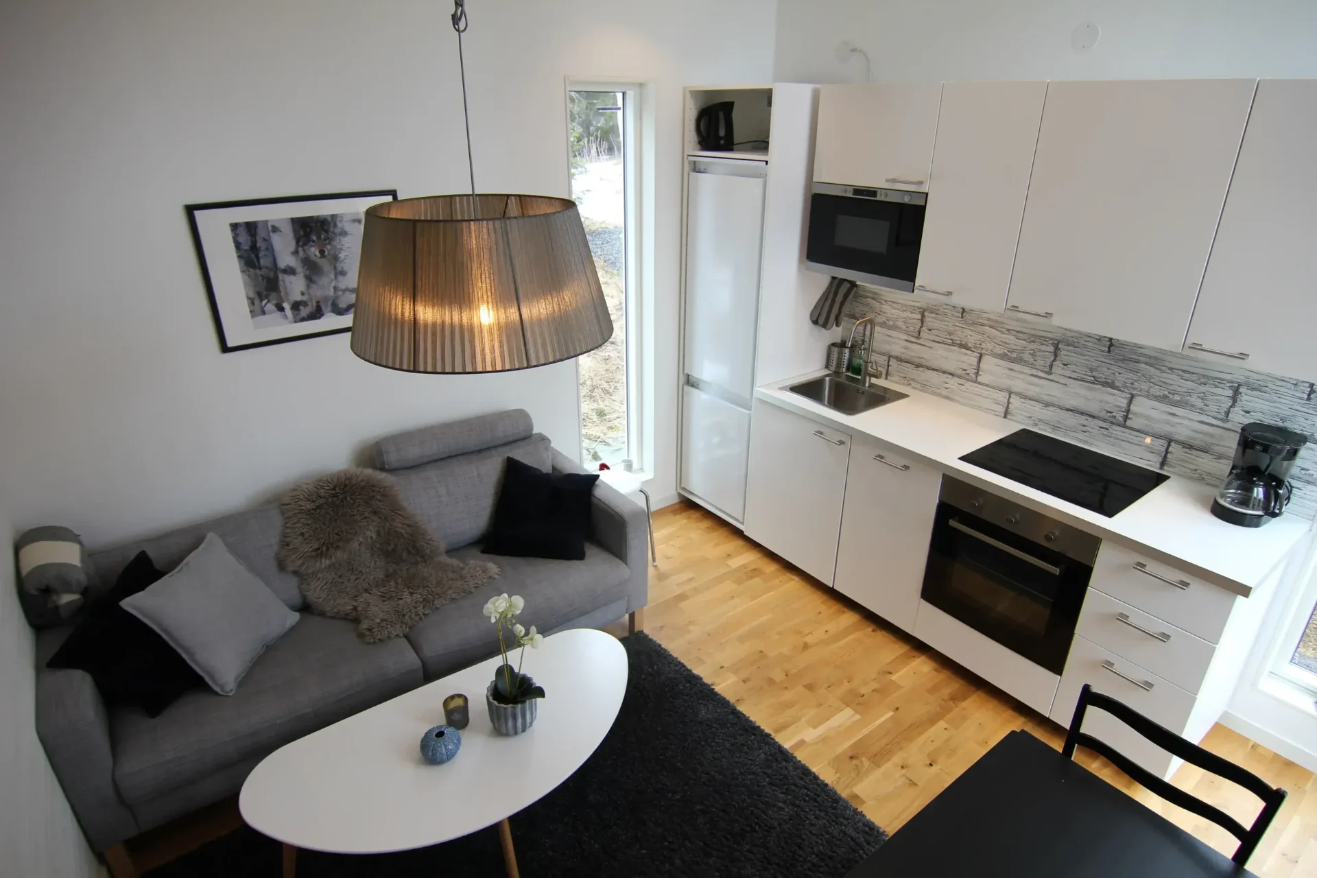 Vardagsrum och kök i Årehuset 25 Traditionell