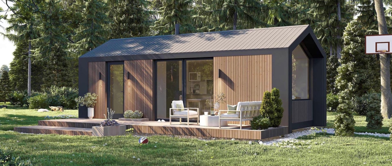 Saltsjöhus 30 Modern med träpanel och altan i trädgårdsmiljö