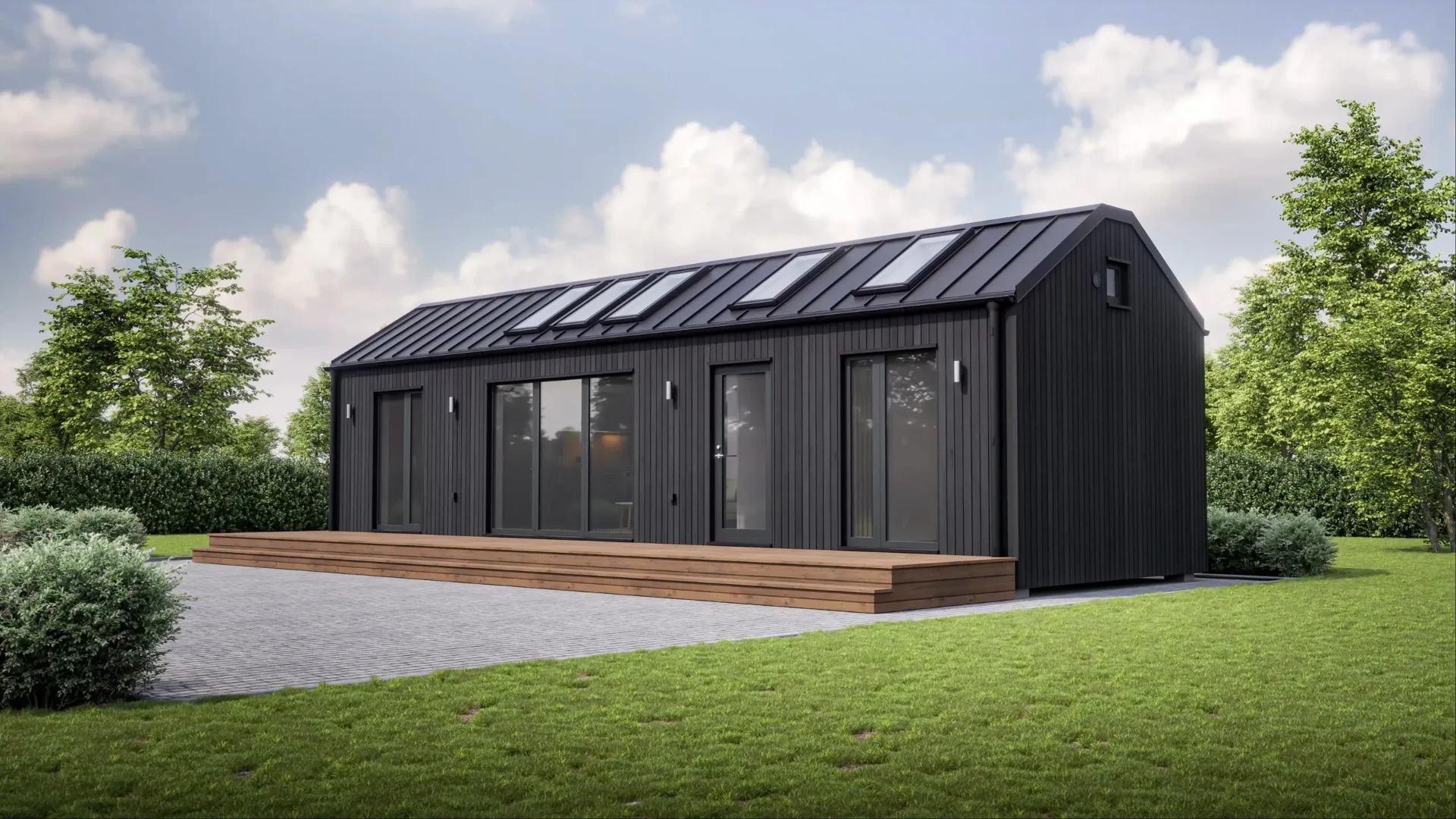 Saltsjöhus 50 Modern – modernt premium fritidshus med mörk fasad