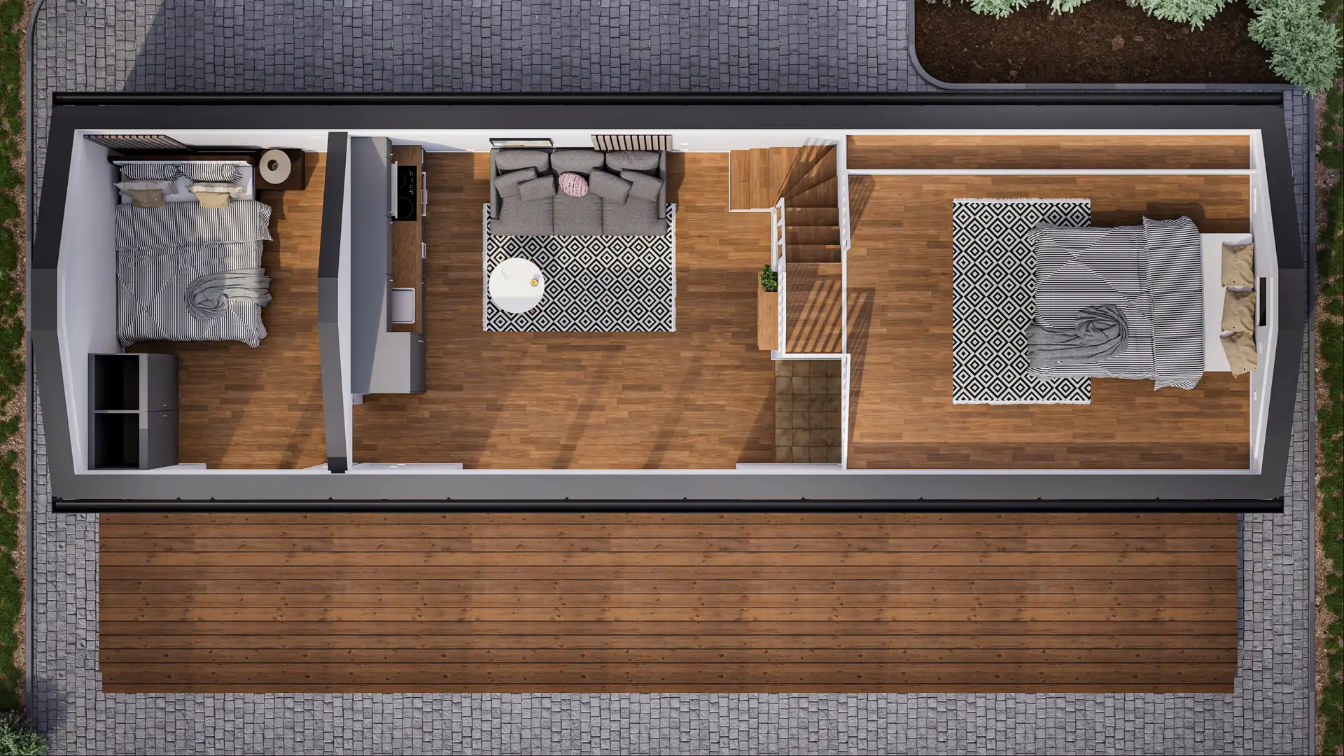 Saltsjöhus 50 Modern Planritning