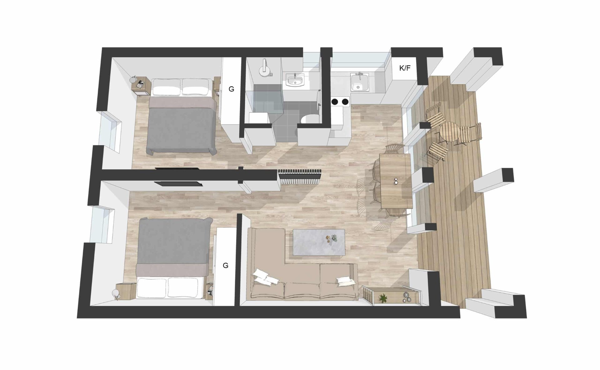 Saltsjöhus 71 3D planritning