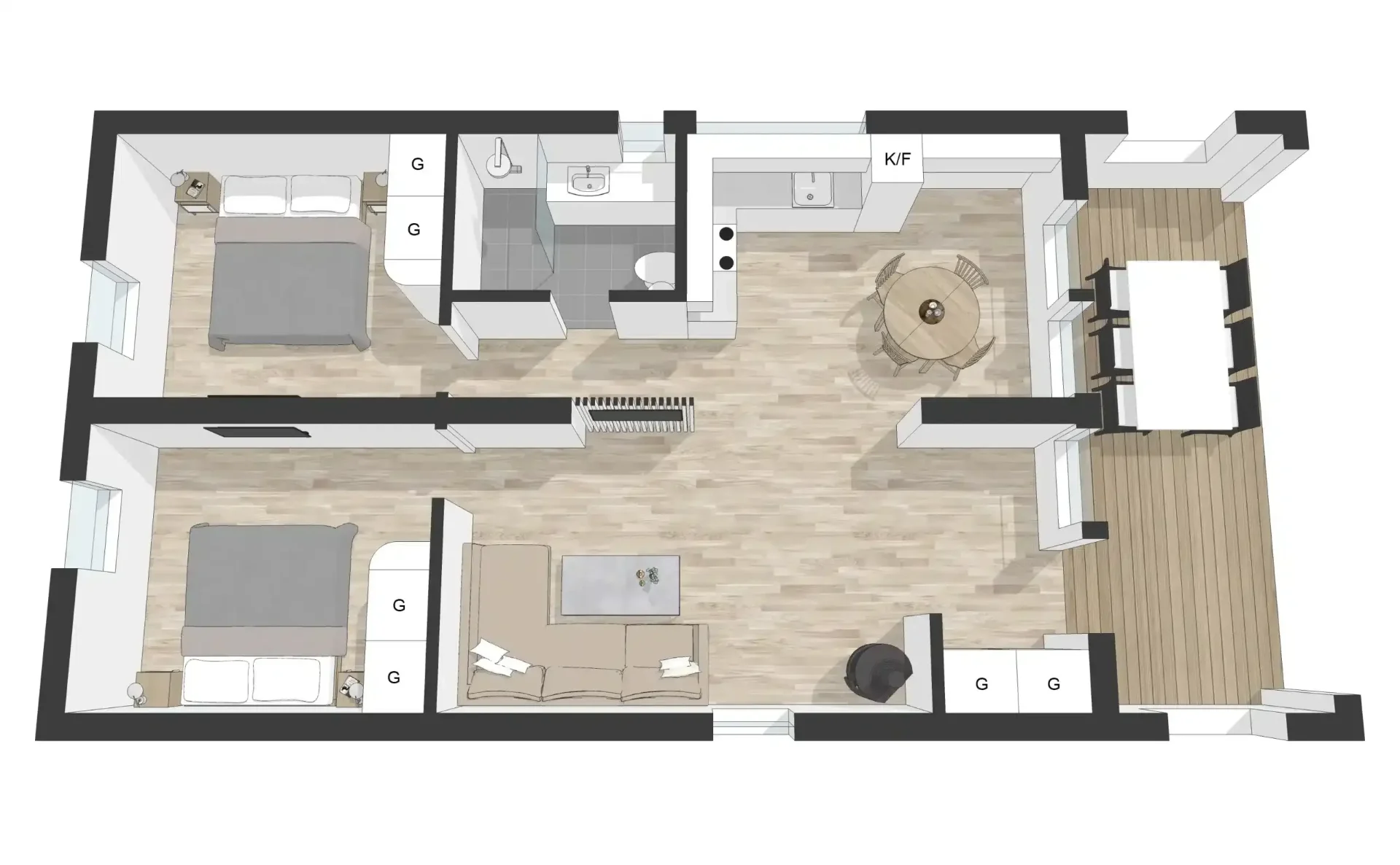 Saltsjöhus 92 3D-planritning