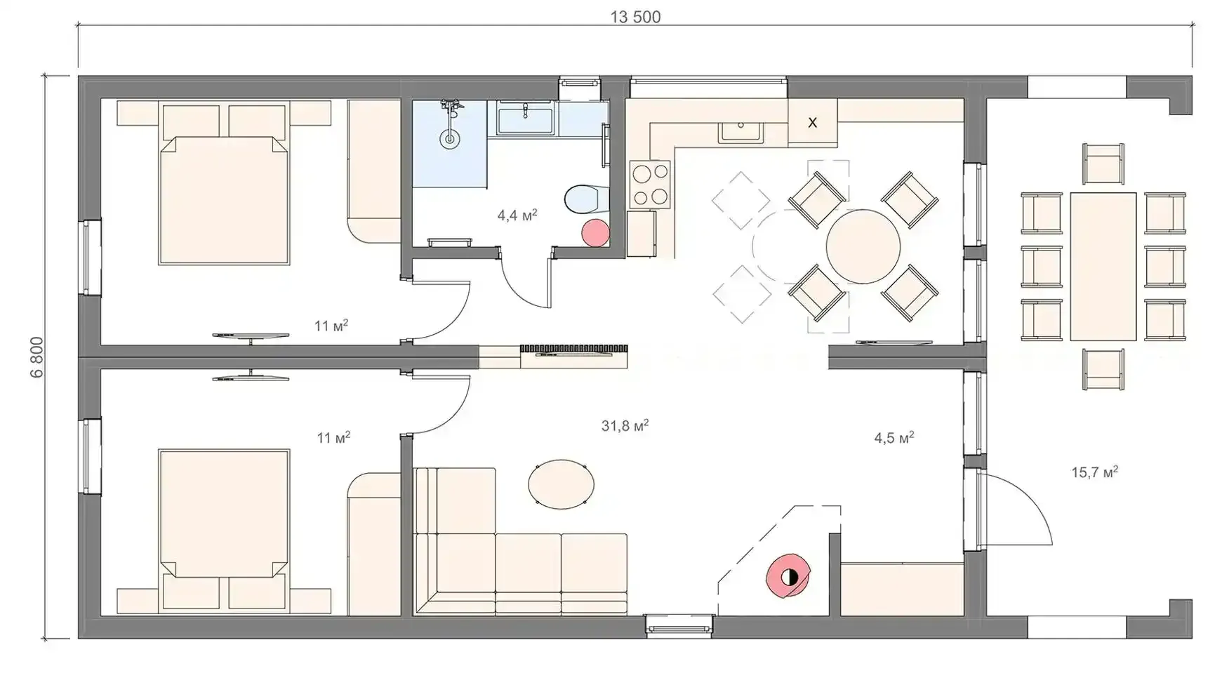 Saltsjöhus 92 Planritning